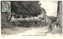 83 - B25381CPA - ST SAINT ZACHARIE - La Fontaine Du Lion D' Or - Café De France - Très Bon état - VAR - Saint-Zacharie