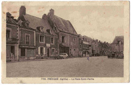 72 - B32096CPA - PRECIGNE - La Place Saint Pierre - Bon état - SARTHE - Other & Unclassified