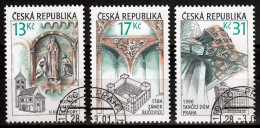 Tsjechie Mi 284,286 Architectuur Gestempeld - Used Stamps