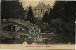 61 - B30527CPA - ROUVROU - Chateau Et Abreuvoir - Laveuse En Petit Plan - Très Bon état - ORNE - Autres & Non Classés