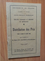 16 - Collège Classique Et Moderne De BARBEZIEUX - Distribution Des Prix - Diplômes & Bulletins Scolaires