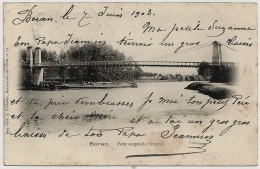 60 - B30272CPA - BORAN - Pont Suspendu - Carte Pionniere - Bon état - OISE - Boran-sur-Oise