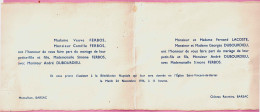 33 - F34693PAP - BARSAC - Faire Part Mariage André DUBOURDIEU, Simone FERBOS - -  - GIRONDE - Autres & Non Classés