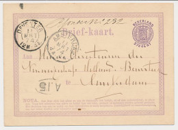 Briefkaart G. 4 Deventer - Amsterdam 1874 - Postwaardestukken