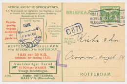 Spoorwegbriefkaart G. NS222 L - Locaal Te Rotterdam 1930 - Postwaardestukken