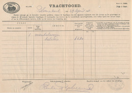 Vrachtbrief H.IJ.S.M. Bloemendaal - Den Haag 1910 - Etiket - Sin Clasificación