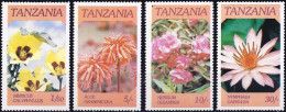 Tanzania 1986 - Mi 324/27 - YT 281/84 ( Flowers Of The Country ) MNH** Complete Set - Tansania (1964-...)
