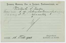 Firma Briefkaart Goor 1903 - IJzerwaren - Glas - Aardewerk - Ohne Zuordnung