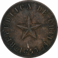 Chili, Centavo, 1853, Cuivre, TTB, KM:127 - Chile