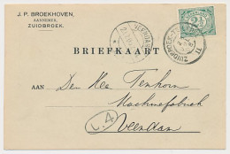 Firma Briefkaart Zuidbroek 1908 - Aannemer - Sin Clasificación