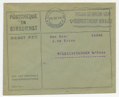 Machinestempel Postgiro Kantoor Den Haag 1933 - Unclassified