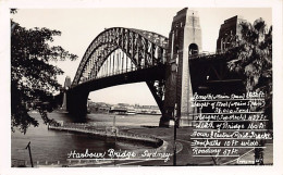 Australia - SYDNEY (NSW) Harbour Bridge - REAL PHOTO - Publ. Unknown  - Sydney