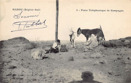 Maroc (Région Sud) Poste Téléphonique De Campagne - Cliché Musto - Ed. C. Lardier 6 - Andere & Zonder Classificatie