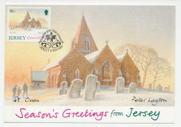 Maximum Card Jersey 1988 Parish Church - Eglises Et Cathédrales
