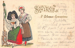 Souvenir D'Alsace Lorraine - Illustration Gaufrée - Autres & Non Classés