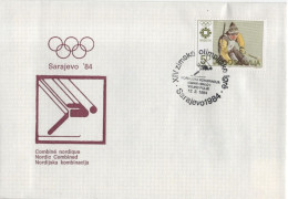 Jugoslavija Yugoslavia 1984 FDC Winter Olympic Games, Sarajevo, Skiing Nordic Combined - FDC