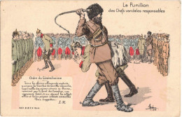 MILITARIA POLITIQUE SATIRIQUE SATIRISME PUNITION FOUET DES COSAQUES VIGOUREUSE FESSEE A NU DEVANT SOLDAT CASQUE A POINTE - Satirische