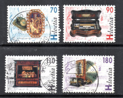 Switzerland, Used, 1996, Michel 1585 - 1588, Music Boxes - Used Stamps