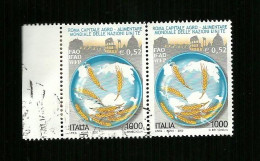 Francobolli Italia Repubblica 2000 - Coppia Fao Da Lire 1.000  Tipo 2 - 1991-00: Used