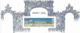 Bloc Souvenir  Seul Sans Son Carton N°14 Le Plus Beau Timbre De L'année 2005 à Nancy Classeur Noir - Souvenir Blocks