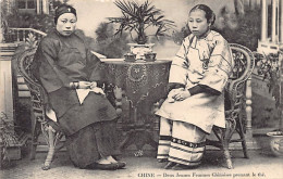 China - Two Young Chinese Women Having Tea - Publ. Unknown  - China