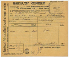 Beurtvaart - Adres Den Haag - Aerdenhout 1931 - Unclassified