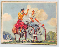Belgique - BON-SECOURS (Hainaut) Carte à Système - Cyclistes En Vacances - Autres & Non Classés