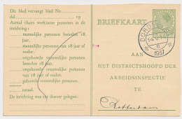 Arbeidslijst G. 16 B Dordrecht - Rotterdam 1937 - Postal Stationery