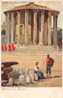 ROMA - Tempio Rotondo Di Vesta - Litografia F.lli Tensi - Otros Monumentos Y Edificios