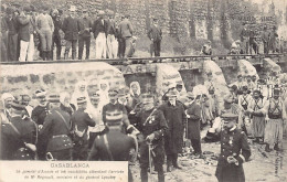 Maroc - CASABLANCA - Le Géénral D'Amade Et Les Notabilités Attendant L'arrivée De M. Regnault, Ministre Et Du Général Ly - Casablanca