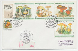 Registered Cover / Postmark Belgium 1991 Mushroom - Paddestoelen