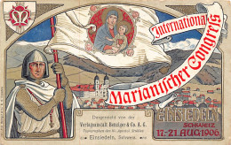 EINSIEDELN (SZ) International Marianischer Congress 17-21 August 1906 - Abgerissene Briefmarke - Verlag Benziger  - Einsiedeln