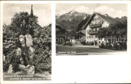 72117020 Kochel See Denkmal Schmied Von Kochel Gasthaus Zur Post Kochel A.See - Autres & Non Classés
