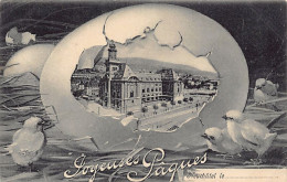NEUCHÂTEL - Carte De Pâques - Hôtel Des Postes - Ed. Timothée Jacot  - Neuchâtel
