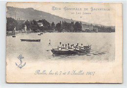 Suisse - ROLLE (VD) Fête Centrale De Sauvetage Du Lac Léman VOIR LES SCANS POUR L'ÉTAT Carte Tombola - Ed. E. Knigge - Rolle