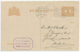 Briefkaart G. 88 B I Locaal Te Amsterdam 1918 - Ganzsachen