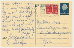 Briefkaart G. 315 / Bijfrankering Utrecht - Goes 1957 - Postwaardestukken