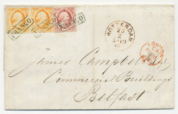 Em. 1852 Rotterdam - Londen - Belfast - Ierland - Storia Postale