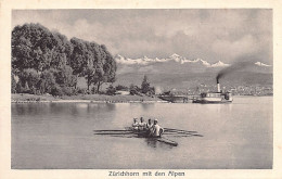 Schweiz - ZÜRICH - Rudern - Aviron - Rowing - Zürichhorn Mit Den Alpen - Verlag Guggenheim 15836 - Zürich