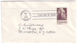 Cover / Postmark USA 1979 Albert Einstein - Andere & Zonder Classificatie