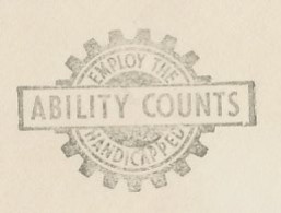 Meter Top Cut USA 1953 Ability Counts - Emply The Handicapped - Handicaps