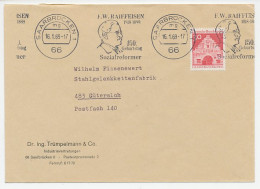 Cover / Postmark Germany 1969 F.W. Raiffeisen - Social Reformer - Sin Clasificación