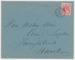 Trein Kleinrondstempel Hilversum - Huizen 1910 - Lettres & Documents