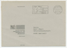 Cover / Postmark Switzerland 1988 Paul Haberlin - Pedagogue - Philosopher - Otros & Sin Clasificación