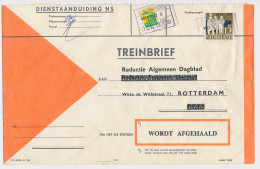 Treinbrief Kruiningen - Rotterdam 1964 - Unclassified
