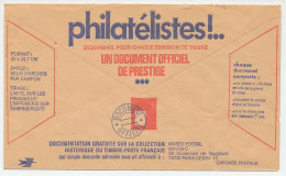 Postal Cheque Cover France Stamp - Official Document - Autres & Non Classés