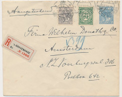 Envelop G. 21 / Bijfrankering Aangetekend S Gravenhage 1921 - Postwaardestukken