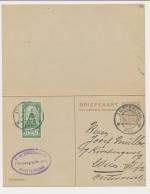 Briefkaart G. 196 / Bijfrankering Amsterdam - Oostenrijk 1924 - Postwaardestukken