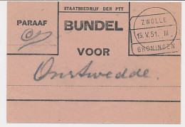 Treinblokstempel : Zwolle - Groningen III 1951 - Unclassified