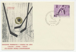 Cover / Postmark Yugoslavia 1966 Ice Hockey - World Championship - Invierno